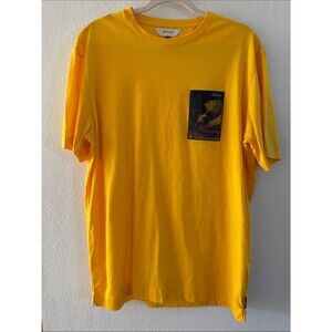 Zegna Bright Yellow Graphic Patch Logo Crewneck T-Shirt M
